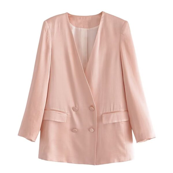 Silk Satin Textured Blazer