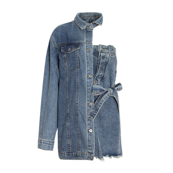 Irregular Asymmetric Denim Dress