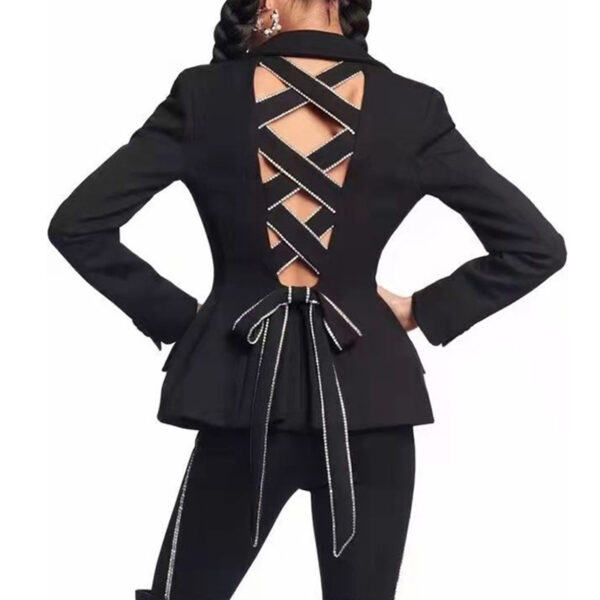 Sexy Back Bow Design Blazer