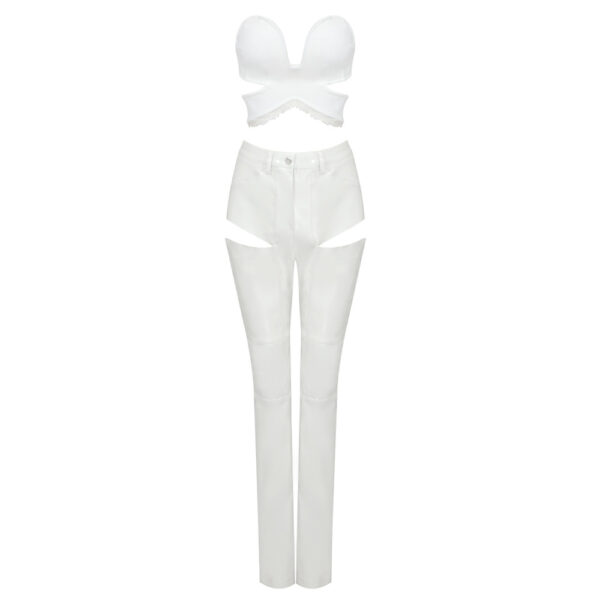 White Futuristic Cut-Out Suit