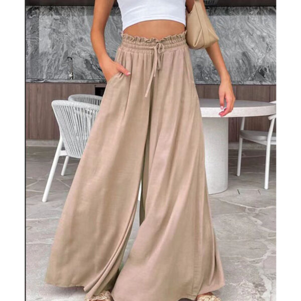 Elastic Waist Casual Wide Leg Pants