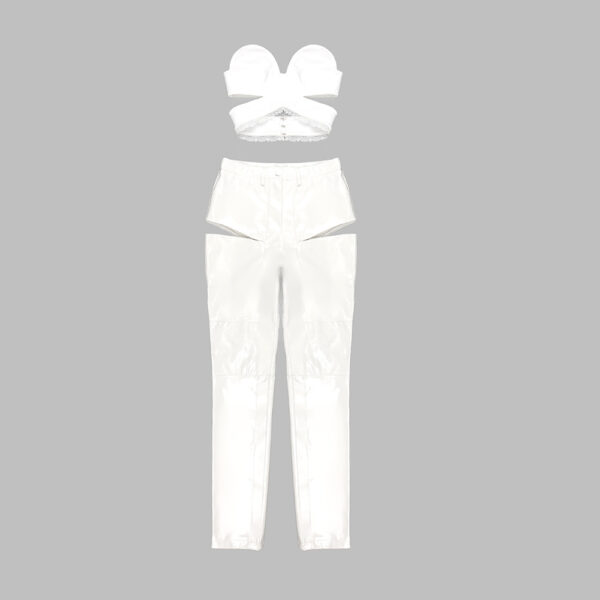 White Futuristic Cut-Out Suit