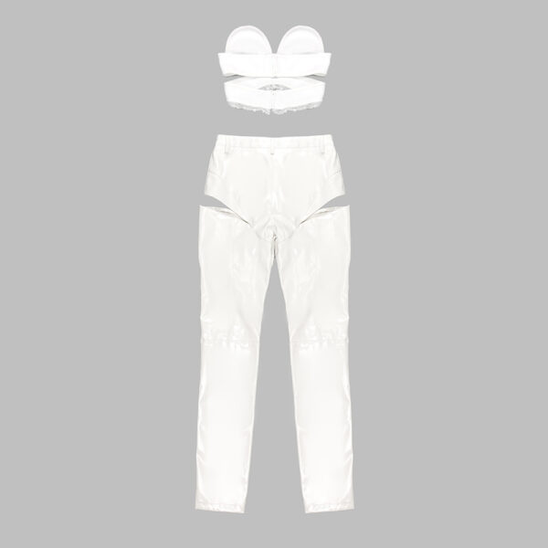 White Futuristic Cut-Out Suit