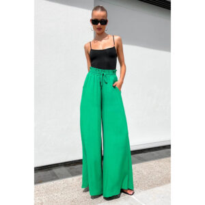 Elastic Waist Casual Wide Leg Pants