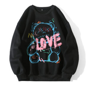 Cartoon Bear Print Sweatshirt