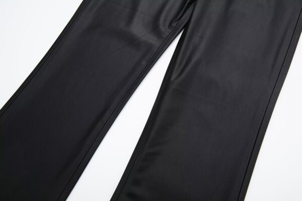 Casual Leather Bootcut Trousers