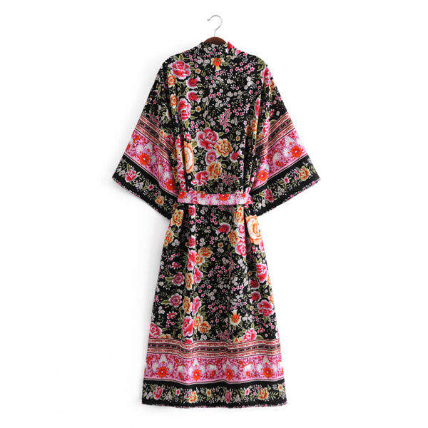 Boheme Printed Long Kimono