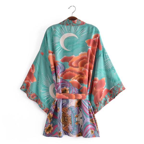 Floral Belt Moon Kimono