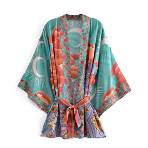 Floral Belt Moon Kimono