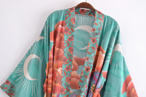 Floral Belt Moon Kimono