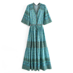 Bohemian Ethnic Vacation Summer Dress