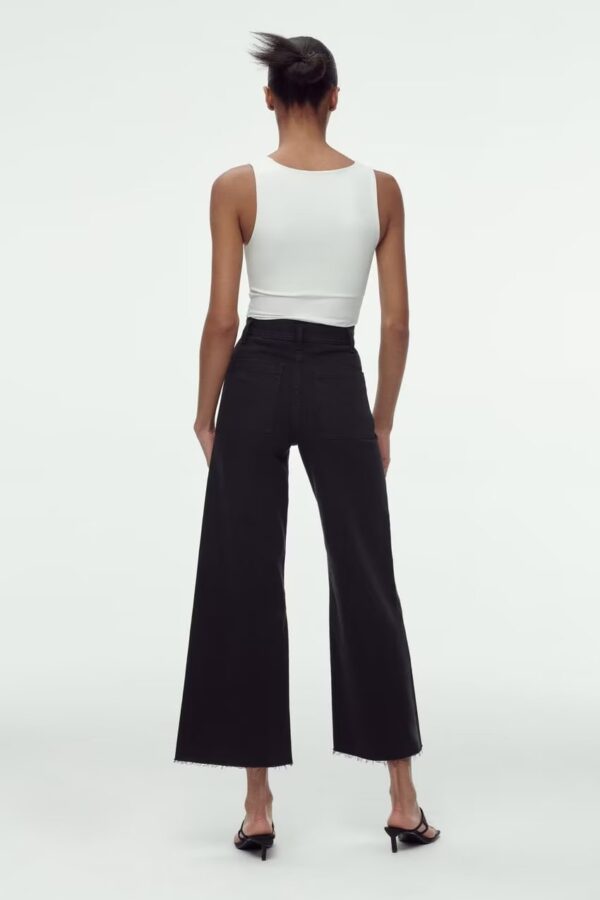 Black High Waist Straight Jeans