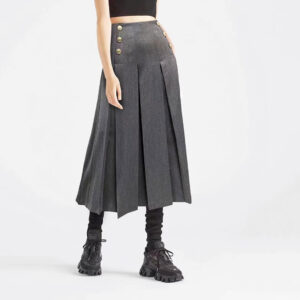 Pleated Midi Skirt