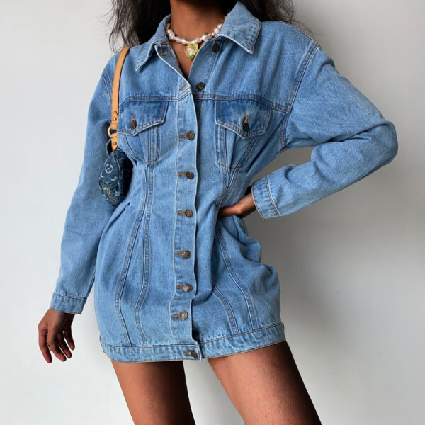 Denim Slim Waist Dress