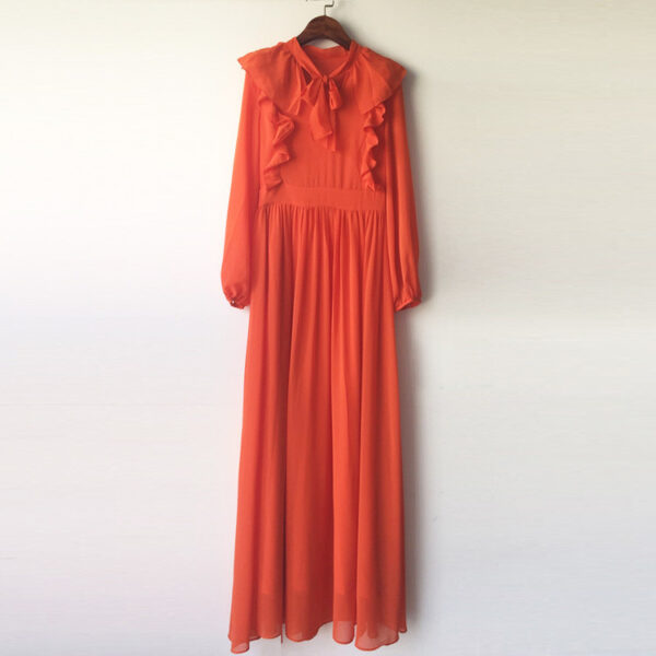 Elegant Lantern Sleeve Maxi Dress