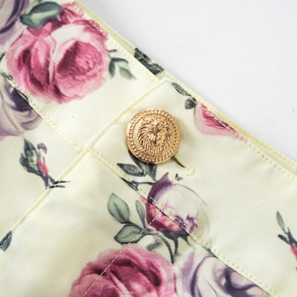 Floral Printed Low Waist Pocket Pants