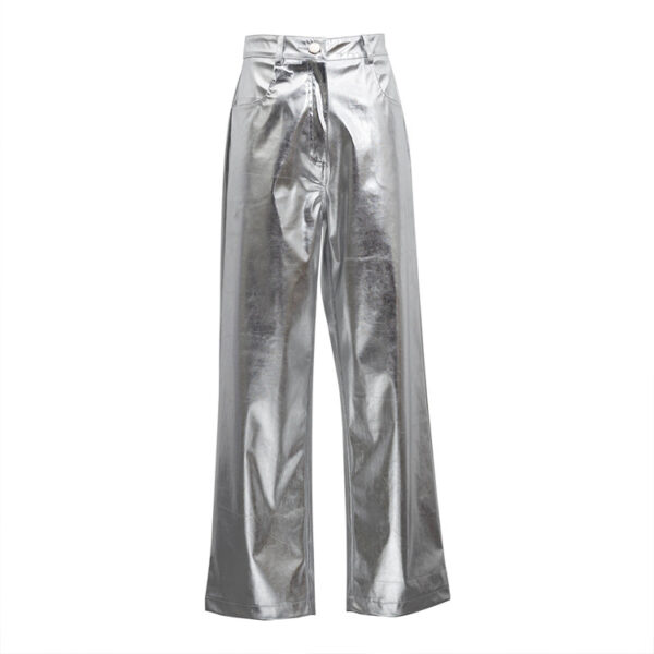 Reflective Leather Pants