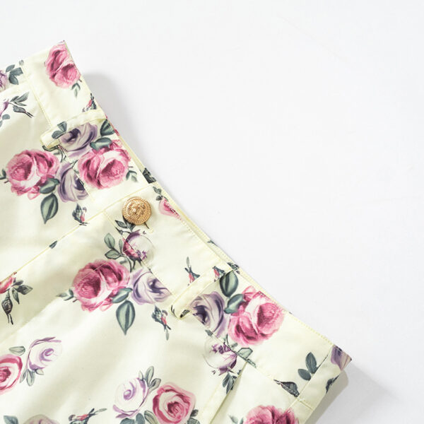 Floral Printed Low Waist Pocket Pants