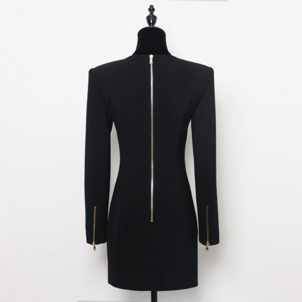 Square Collar Single Breasted Blazer Dress