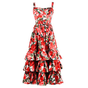 Spanish Motive Print Dress