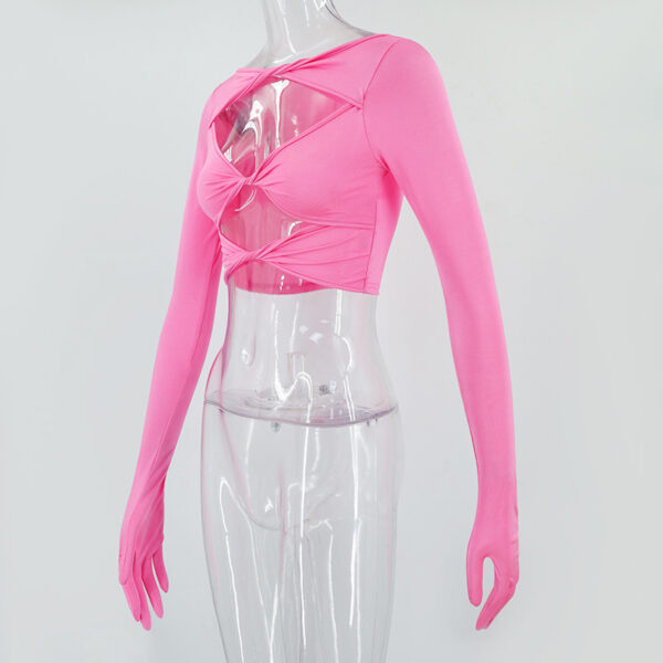 Cut-Out Top With Gloves