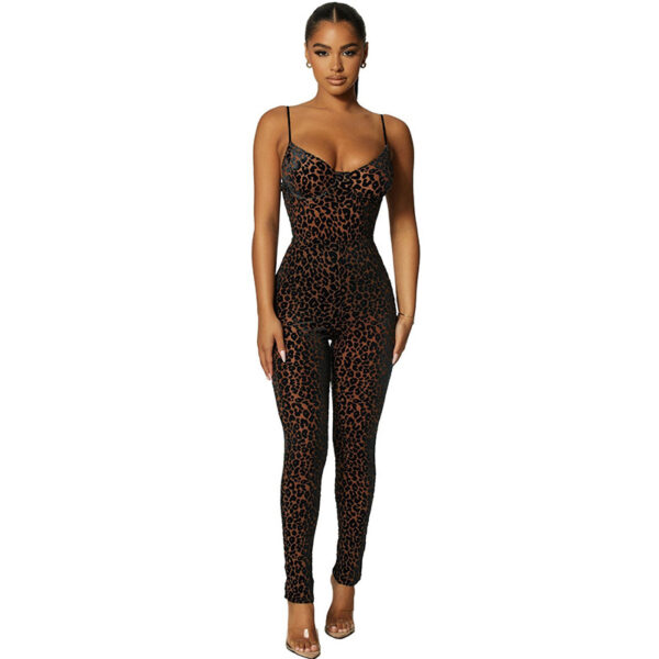 Sexy Skinny Leopard Imprint Jumpsuit