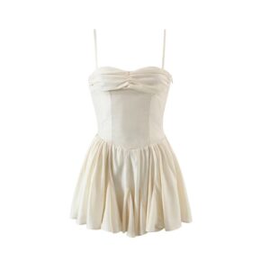 Chic Pleated A-Line Mini Dress