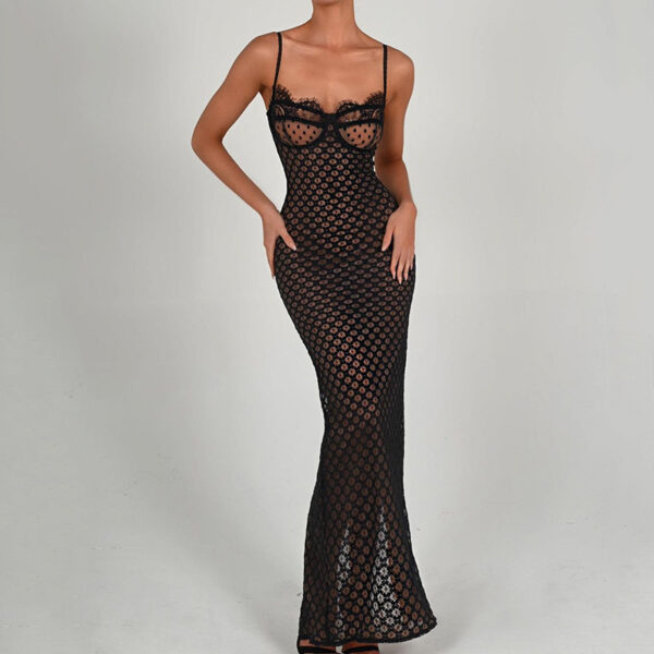 Semi Transparent Polka Dot Dress