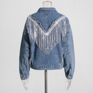 Sequin Tassel Denim Jacket