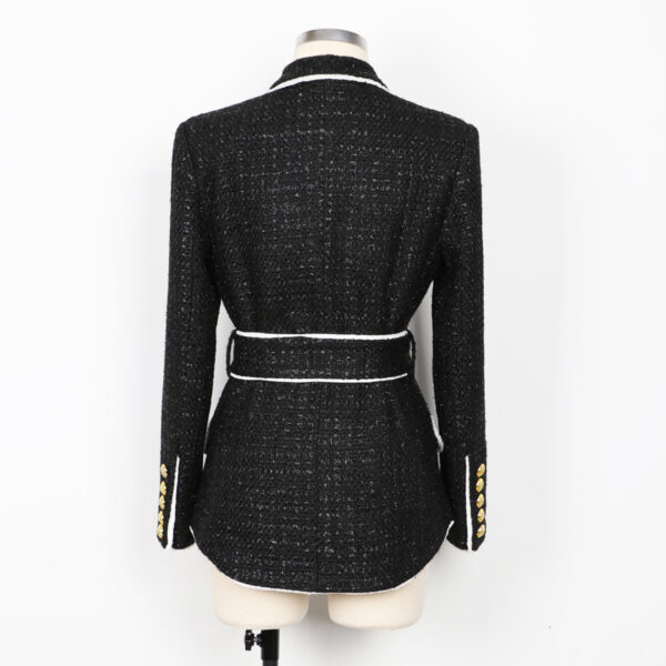 Tweed Belted Waist Blazer And Shorts Suit