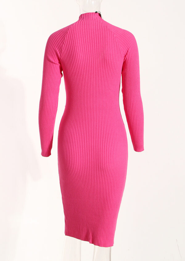 Cut-Out Twisted Knitted Dress