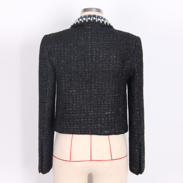 Classy Embroidered Tweed Blazer