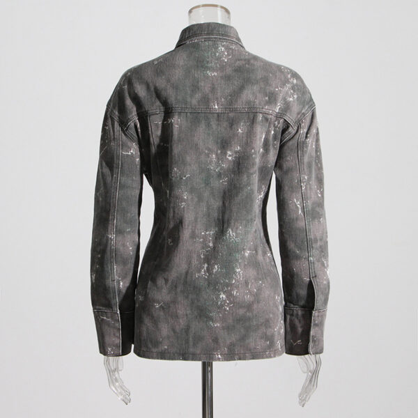 Camouflage 3D Large Pocket Denim Jacket