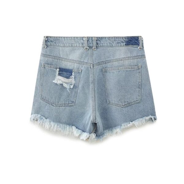 Sexy Denim Patchwork Shorts Set